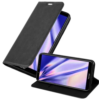 Immagine prodotto di Cadorabo custodia per Honor 7C / Huawei Y7 2018 cover protettiva in nero custodia per cellulare cover chiusura magnetica