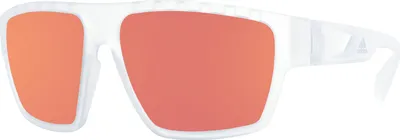 Produktbild von Adidas SP0008 26G Transparent Frosted Crystal/Grey Mirror Orange Red Sportbrillen