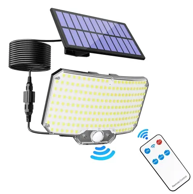 Obrázek produktu pro Solární LED lampa s pohybovým senzorem – venkovní osvětlení – dálkové ovládání – 3 režimy osvětlení – vodotěsná (IP65) – 1 kus