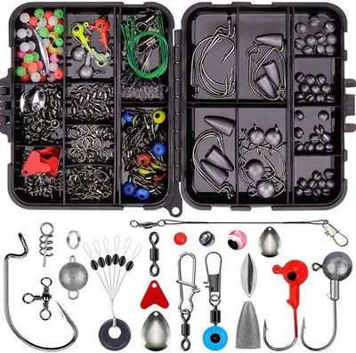 Produktbild von Fischerei-Set - - Korrosionsbeständig - Reise-Organisator - Für Süß- und Salzwasserangeln - 257-teiliges Kit - Tragbar