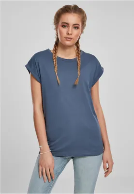 Zdjęcie produktu dla Koszulka damska Urban Classics Ladies Extended Shoulder Tee vintageblue - S