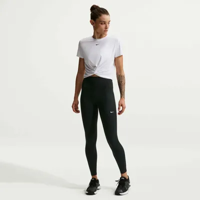 Produktbild von Nike W Nk Df One Hr Tight Useam Black/White Black/White Xs