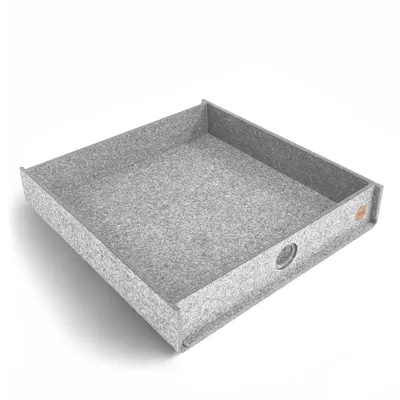 Produktbild von Aufbewahrungsbox CARGA Filz 39,5 x 35 x 7 cm ohne Deckel in hellgrau meliert