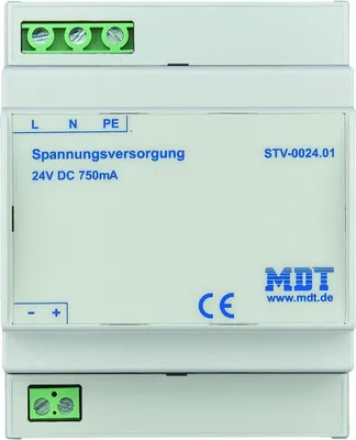 Productafbeelding van MDT voeding, 4TE, REG, 750 mA, 24 V DC SELV, 1 stuk.
