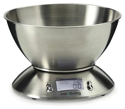Produktbild von Innoliving INN-127, Elektronische Küchenwaage, 5 kg, 1 g, Edelstahl, Edelstahl, Edelstahl