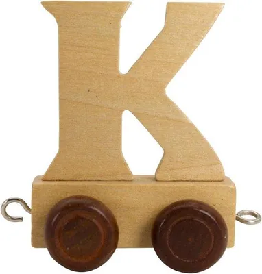 Productafbeelding van Houten Lettertrein Rijtuig A-Z voor Naamdecoratie