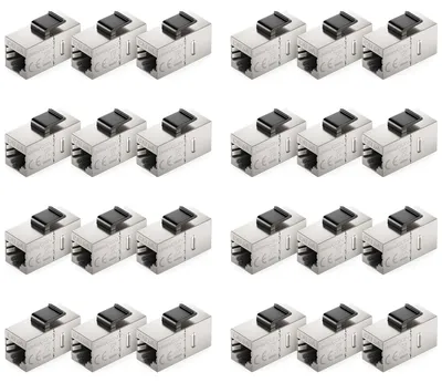 Produktbild von deleyCON CAT6A RJ45 Verbinder Keystone Kupplung 10 Gbit/s, 24 Stück