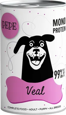 Produktbild von Pet Pack Pepe Kalbfleisch 99% Kalbfleisch 6x400g