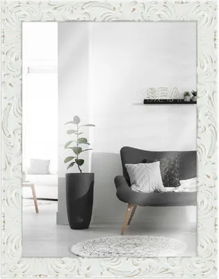 Produktbild von MendeFrames Wandspiegel H650 Barock 24x30 cm weiß