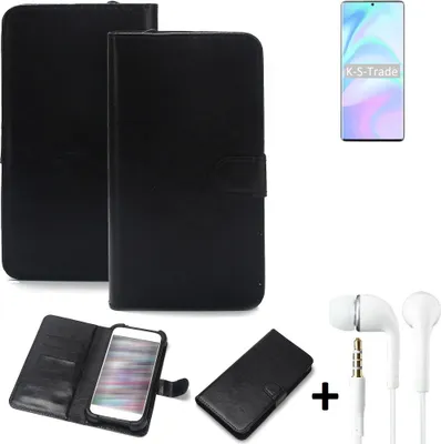 Produktbild von K-S-Trade Wallet Case Handyhülle kompatibel mit ZTE Axon 31 Ultra 5G Schutzhülle Flip cover Flipstyle Tasche Hülle Flipcover Slim Bumper schwarz +