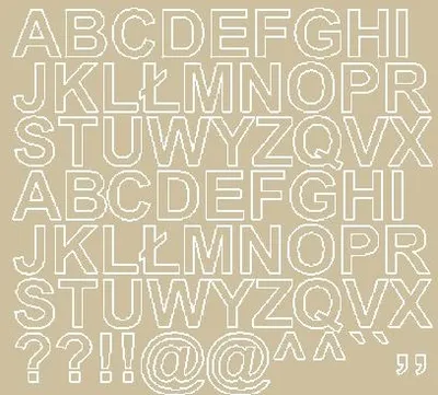 Produktbild von Selbstklebende Buchstabenaufkleber, 2,5 cm, beige, glänzend