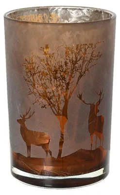 Produktbild von OttoSimon Windlicht Glas - stimmungsvolle Beleuchtung 12x18 cm Gold