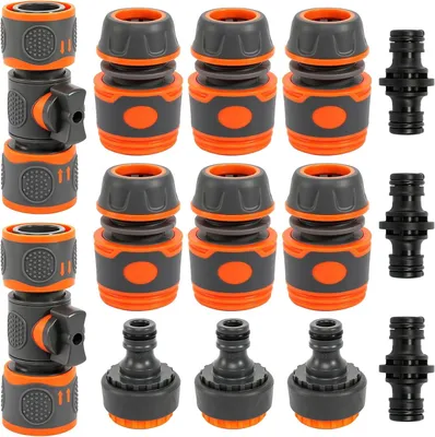 Produktbild von Schlauchverbindungsset 1/2 Zoll, 14-teilig, mit Wasserhahnanschlüssen, für den Garten