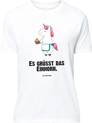 Produktbild von Mr. & Mrs. Panda Größe L T-Shirt Einhorn Muffin - Weiß - Geschenk, Unicorn, Shirt, Geburtstagsgrüße, Liebesgrüße, Tshirt, mit Spruch, Geburtstag