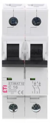 Produktbild von Leitungsschutzschalter 2P C 16A 10kA AC ETIMAT10 002133716