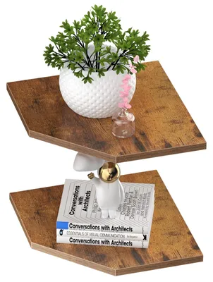 Produktbild von Set mit 2 Wandregalen für Ecklagerung, 26,5 cm
