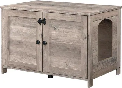 Obrázek produktu pro Boudička pro kočky – 80 x 54 x 50 cm – šedá boudička