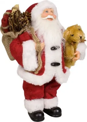 Produktbild von Weihnachtsmann MATTHIS 30 cm mit Teddybär Weihnachtsdeko Dekoration Nikolaus