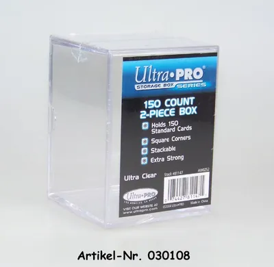 Obrázok produktu pre Ultra Pro plastová škatuľa na 150 kariet, 2-dielna