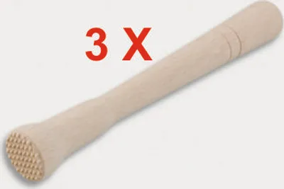 Produktbild von 3 Stück = Cocktail-Stößel aus Holz 22 cm