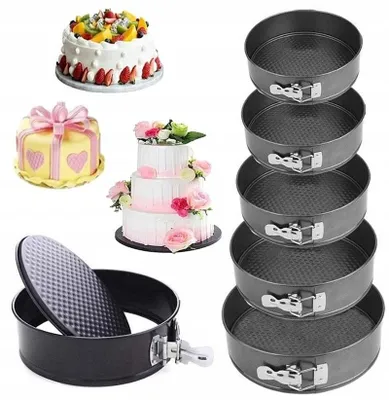 Produktbild von Elhandel Runde Kuchenform Backform Set 6 Stück Antihaftbeschichtet
