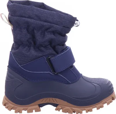 Image de Lurchi 63L6013002 Chaussures Garçons Bottes de neige chaudes doublées tirettes Navy