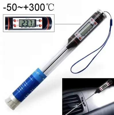 Produktbild von Digitales Küchenthermometer – Kochthermometer – Fleischthermometer – Lebensmittelthermometer – Temperaturen – Küchenthermometer – Kochen, Backen und Braten – Schwarzes digitales Thermometer – CHPN
