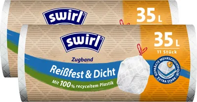 Produktbild von 2x Swirl Zugband Müllbeutel 35L ( 11 stk./ Rolle )