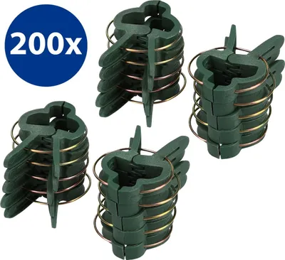 Produktbild von 200x Pflanzenclips Pflanzenklammern Pflanzenhalter Pflanzenbinder in Klein