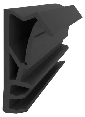 Produktbild von Flügelfalzdichtung für Holzelemente - Schwarz - 10 Meter - Gummidichtung - 15 mm Falzhöhe - Tür- und Fensterdichtung - Zugluft- und Schallschutz