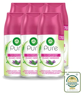 Zdjęcie produktu dla 6 sztuk wkładów do automatycznego dyfuzora Air Wick Freshmatic - zapach relaksujący - 250 ml - zestaw ekonomiczny