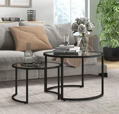 Produktbild von 2er-Set Couchtische,Beistelltische Kaffeetisch, Glastische, stapelbar