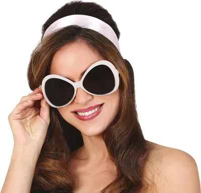 Produktbild von Weiße 70er Jahre Discobrille 1 Stk.