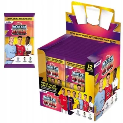 Obrázok produktu pre Topps UEFA Champions League Match Attax 2023/24 – 10 packs, 120 cards