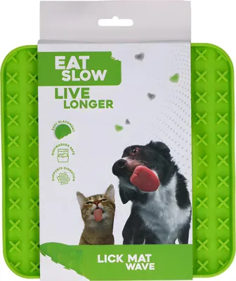 Obrázek produktu pro Jíst pomalu žít déle Lick Mat Wave Green