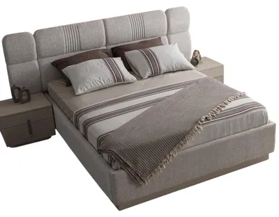 Produktbild von Edles Graues Polsterbett Designer Stauraumbett Schlafzimmer Möbel