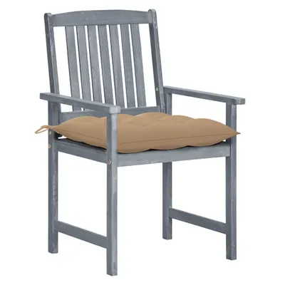 Image de VidaXL 3078252, Terrasse, Siège rembourré, Acacia, Beige, Polyester, 610 mm