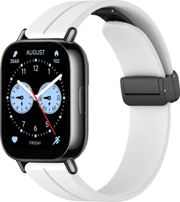 Obrázek produktu pro Pro Xiaomi Redmi Watch 5 Active Silikonový řemínek s magnetickou skládací sponou White