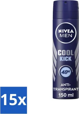 Image de Déodorant Spray Cool Kick NIVEA Men 150 ml - Pack avantage - 15 pièces