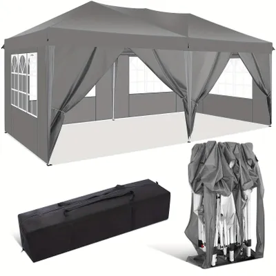 Obrázok produktu pre Partytent – Stan na párty – Pavilón – Stan s jednoduchou konštrukciou – Stan na oslavy – 3 x 6 metrov – Vodotesný polyester