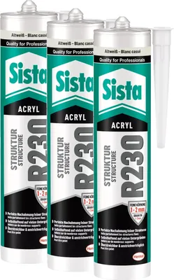 Produktbild von Sista R230 Struktur weiß, 3x 300ml