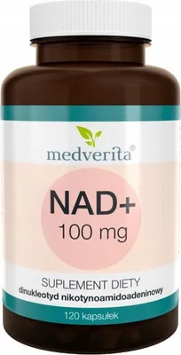 Zdjęcie produktu dla MEDVERITA NAD+ 100 mg nikotynamid-adenino-dinukleotyd MITOHONDRIA 120 k