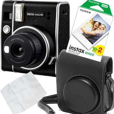 Produktbild von Fujifilm Instax Mini 40 schwarz Sofortbildkamera Set Angebot