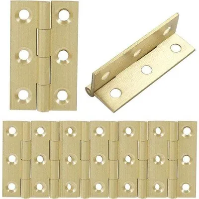 Immagine prodotto di Cerniere massicce in ottone - 38 mm - 8 pezzi - Cassetta in legno - piccole cerniere