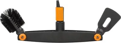 Image de Système professionnel de nettoyage de gouttières avec brosse et racloir réglables - Largeur 45 cm - noir/orange - QuikFit 1001414