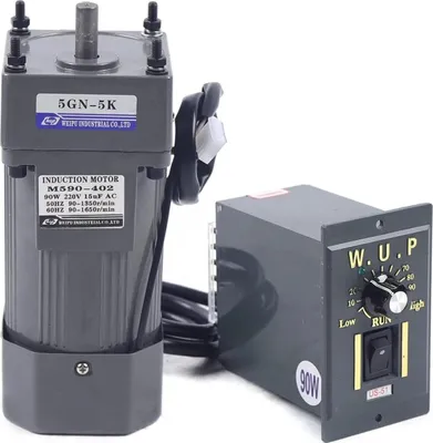 Image de Mini-moteur à engrenages AC, 0-270 tr/min, 220 V, monophasé, noir