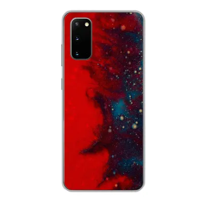 Produktbild von MuchoWow® Handyhülle Schutzhülle Hülle für Samsung Galaxy S20 Tinte - abstrakt - rot - blau Silikon Softcase Handy Hülle - Bild