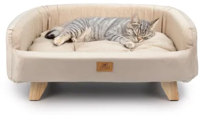 Immagine prodotto di Cuccia per cani e gatti Ferplast realizzata in legno ® con cuscino morbido
