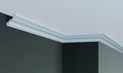 Produktbild von PROVISTON | Stuckleiste | Polyurethan | 40 x 38 x 2000 mm | Weiß | Deckenleiste