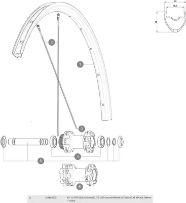 Produktbild von Mavic Ksyrium Disc Linke Speichen 12 Einheiten Schwarz 295 mm Schwarz 295 mm